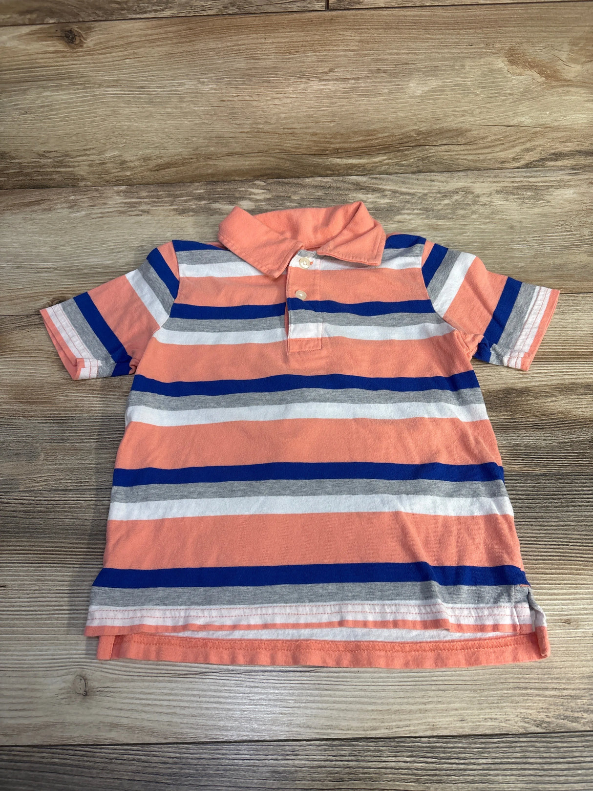 Children's Place Striped Polo Peach sz 4T