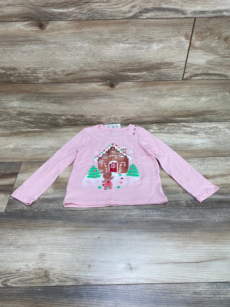NEW Children's Place Gingerbread House Shirt Pink sz 2T - Me n Mommy To Be