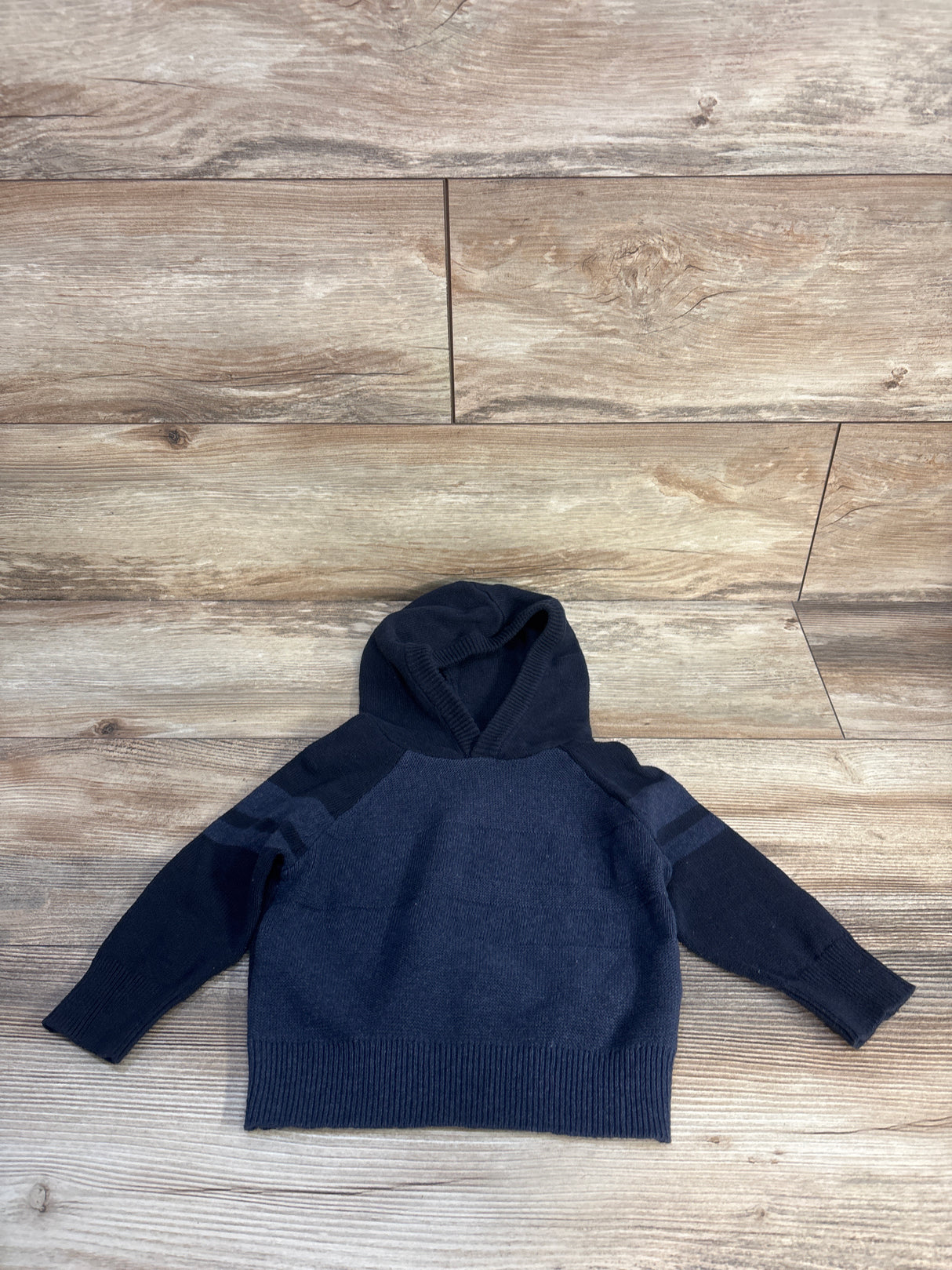 Cat & Jack Knit Hooded Sweater Navy sz 18m