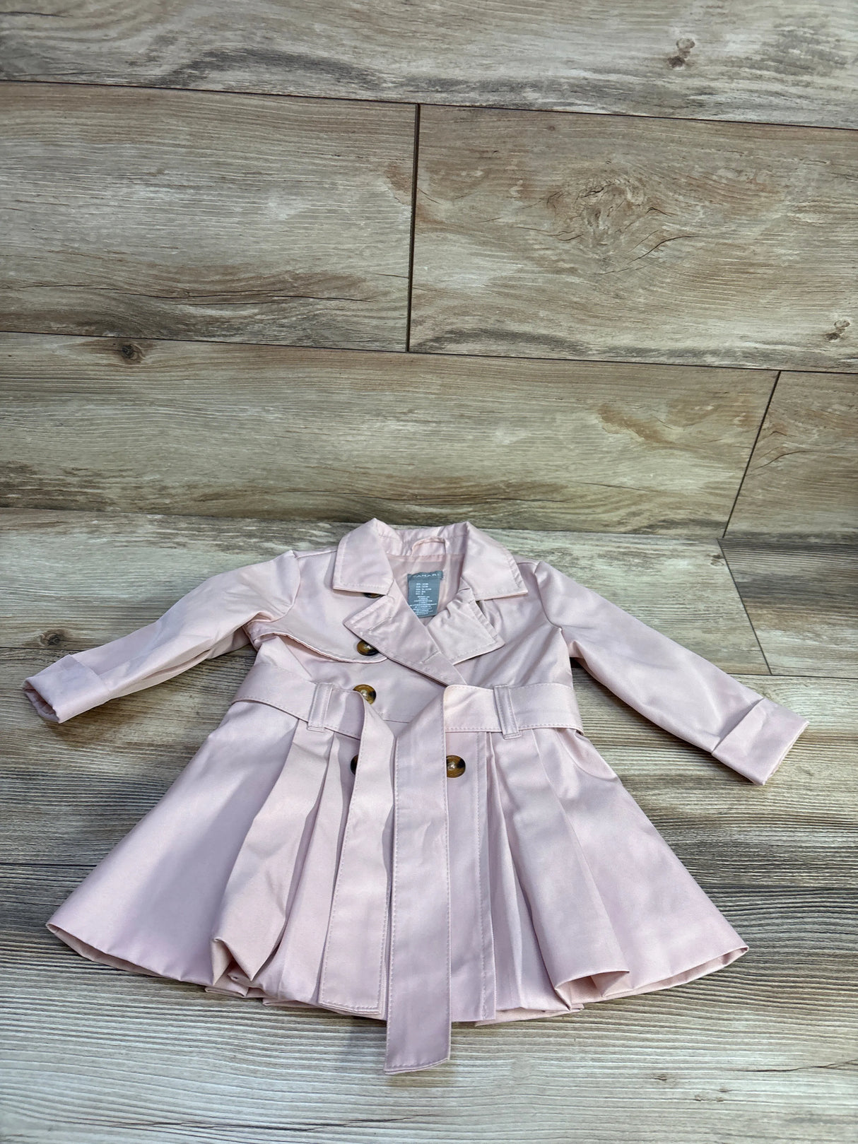 Tahari Dress Trench Coat Pink sz 12m