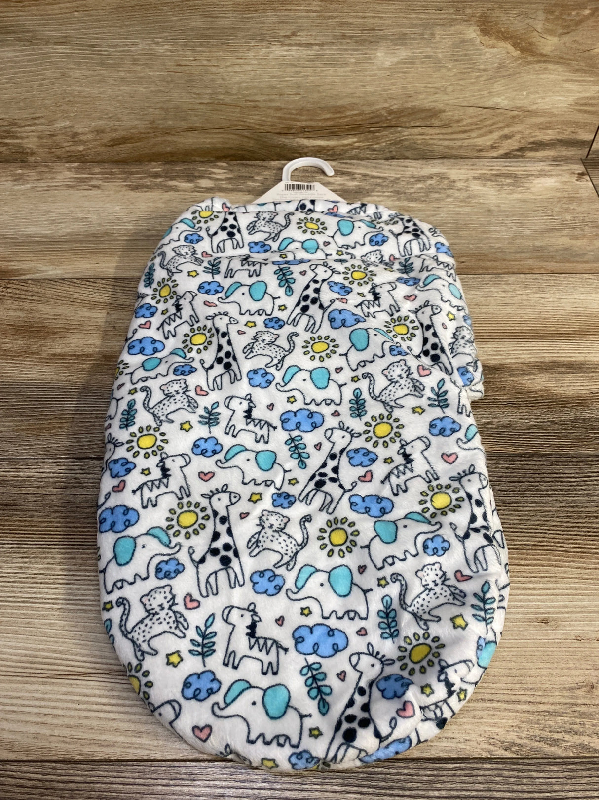 Petite L'amour Animal Print Swaddle Sack White sz Newborn