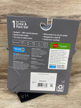 NEW Hanes 2pc Tagless Crew & Pant Set Grey sz L (14-16)