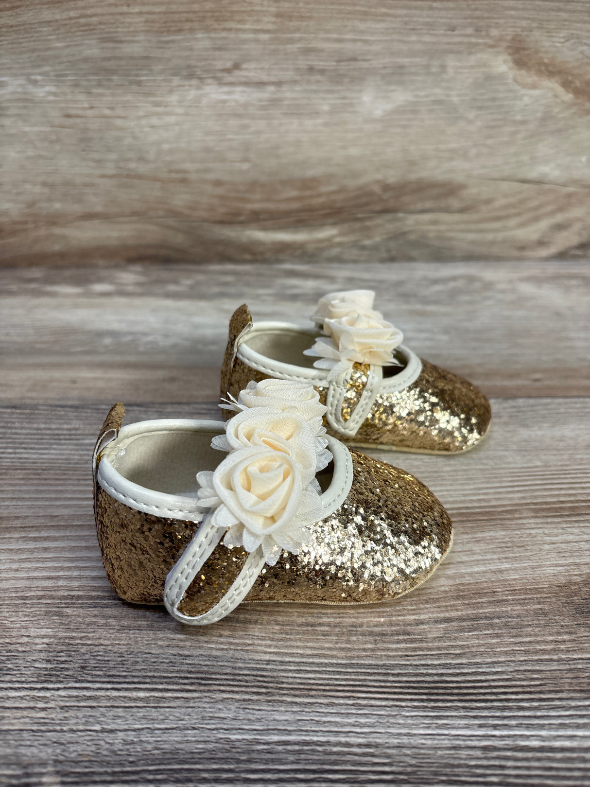 Myggpp Glitter Mary Jane Flats Gold sz 1c