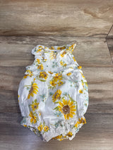 Old Navy Sleeveless Ruffle-Trim Smocked Bubble Romper Ivory sz 18-24m