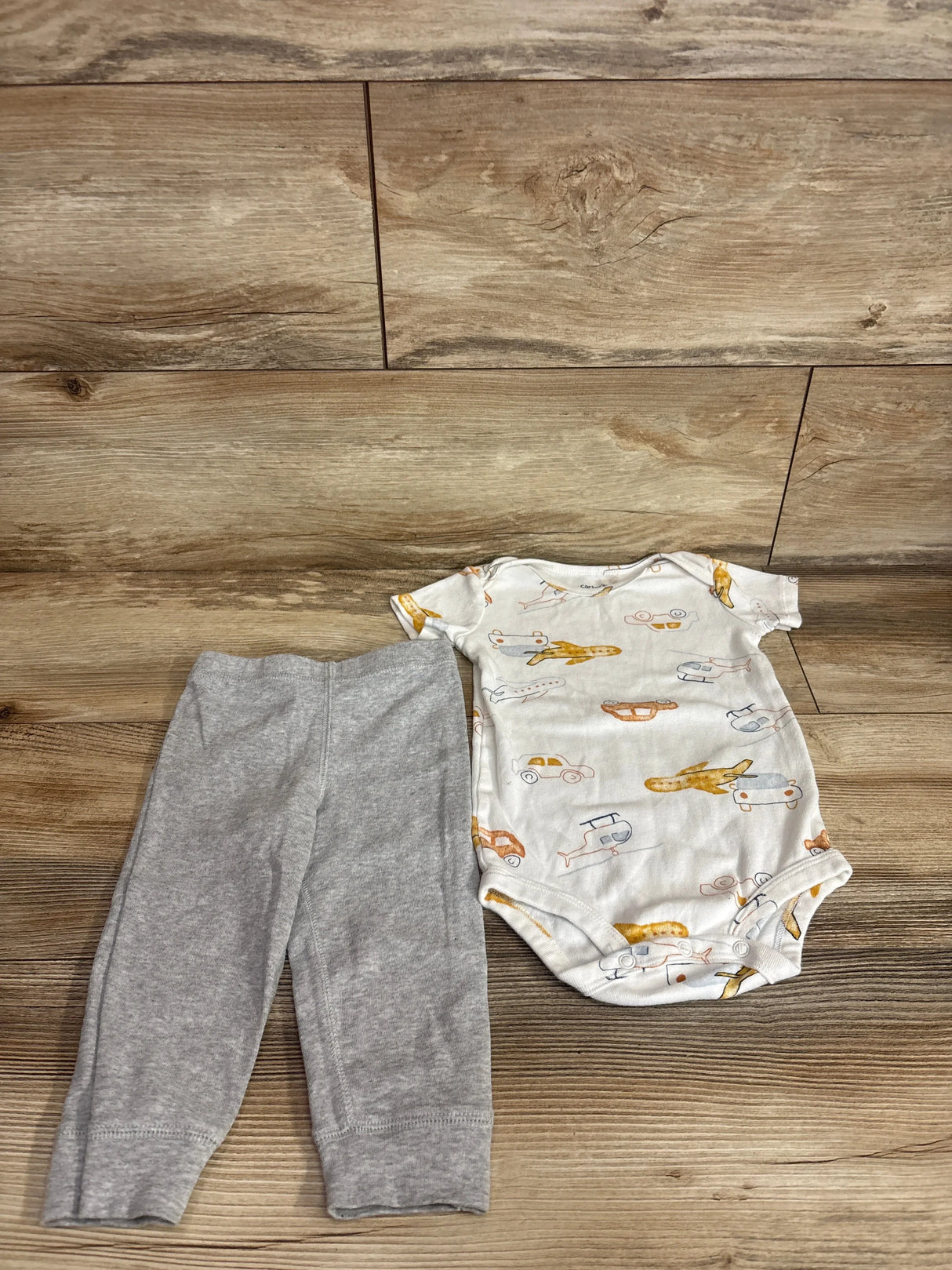 Carter's 2pc Airplane Bodysuit & Pants Set White sz 12m