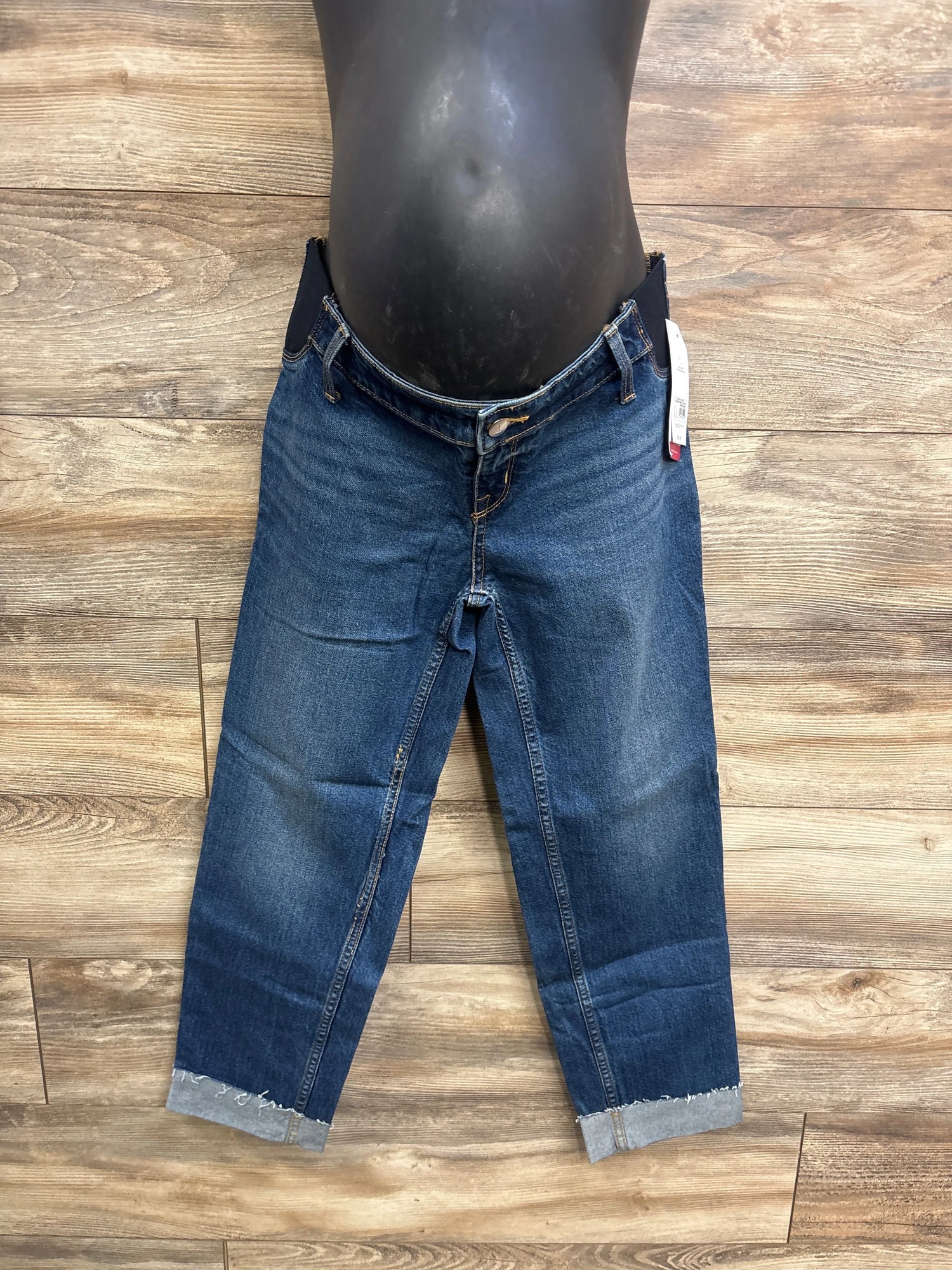 NEW Isabel Maternity Side Panel 90s Straight Jeans Blue sz Small (4)