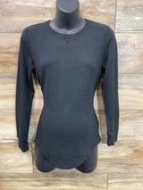 Gap Maternity Thermal Knit Long Sleeve Shirt Black sz Medium - Me n Mommy To Be
