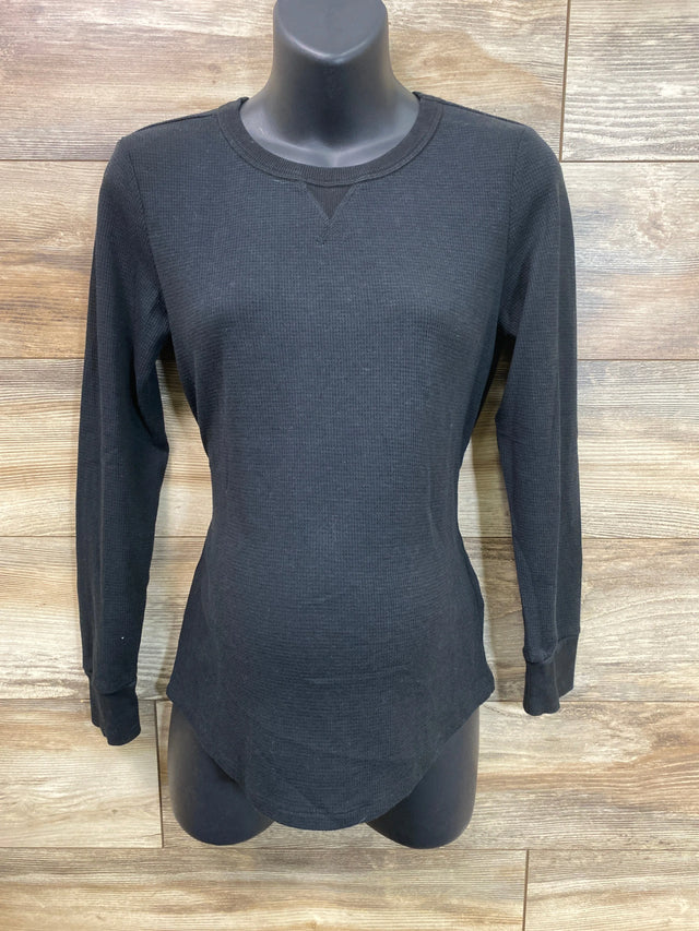 Gap Maternity Thermal Knit Long Sleeve Shirt Black sz Medium - Me n Mommy To Be