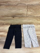 Carter's 2pk Ruffle Pants Black/Grey sz 24m