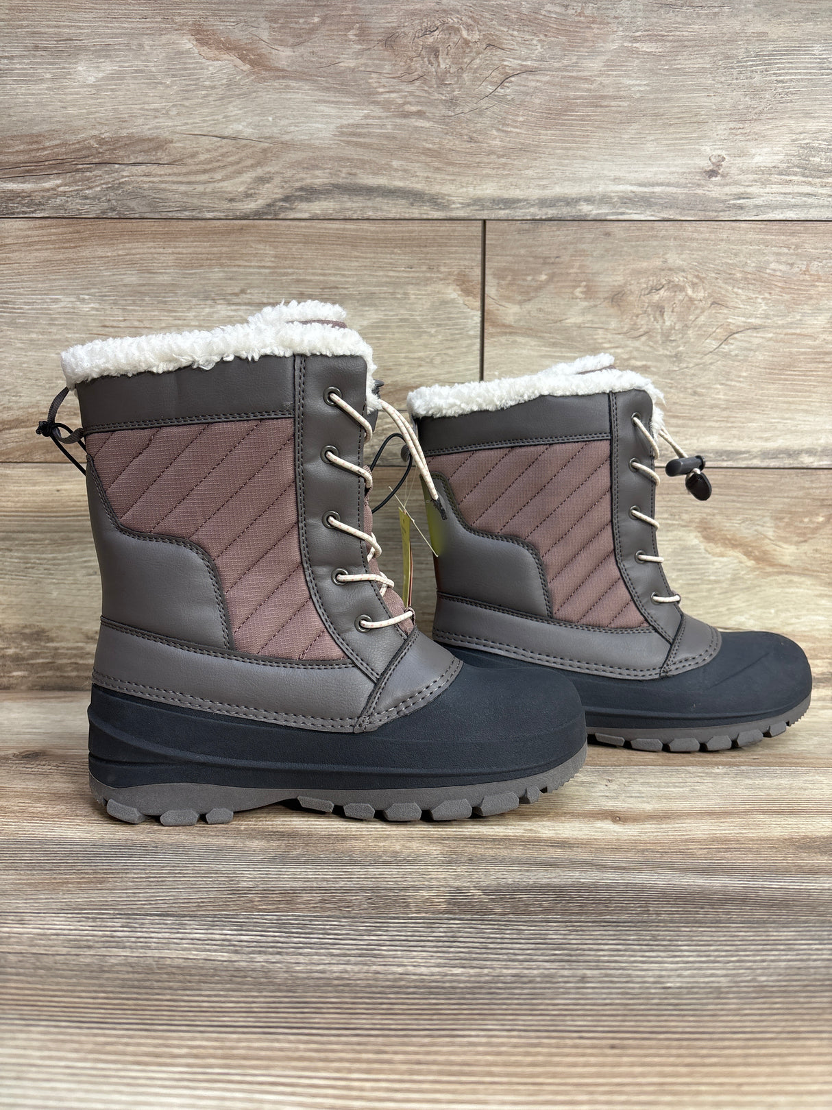 NEW All in Motion Skylar Lace-Up Winter Boots Black sz 4Y
