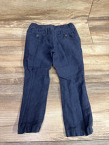 Janie & Jack Linen-Blend Drawstring Pants Navy sz 2T