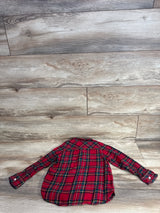 H&M Plaid Button Up Shirt Red sz 5T