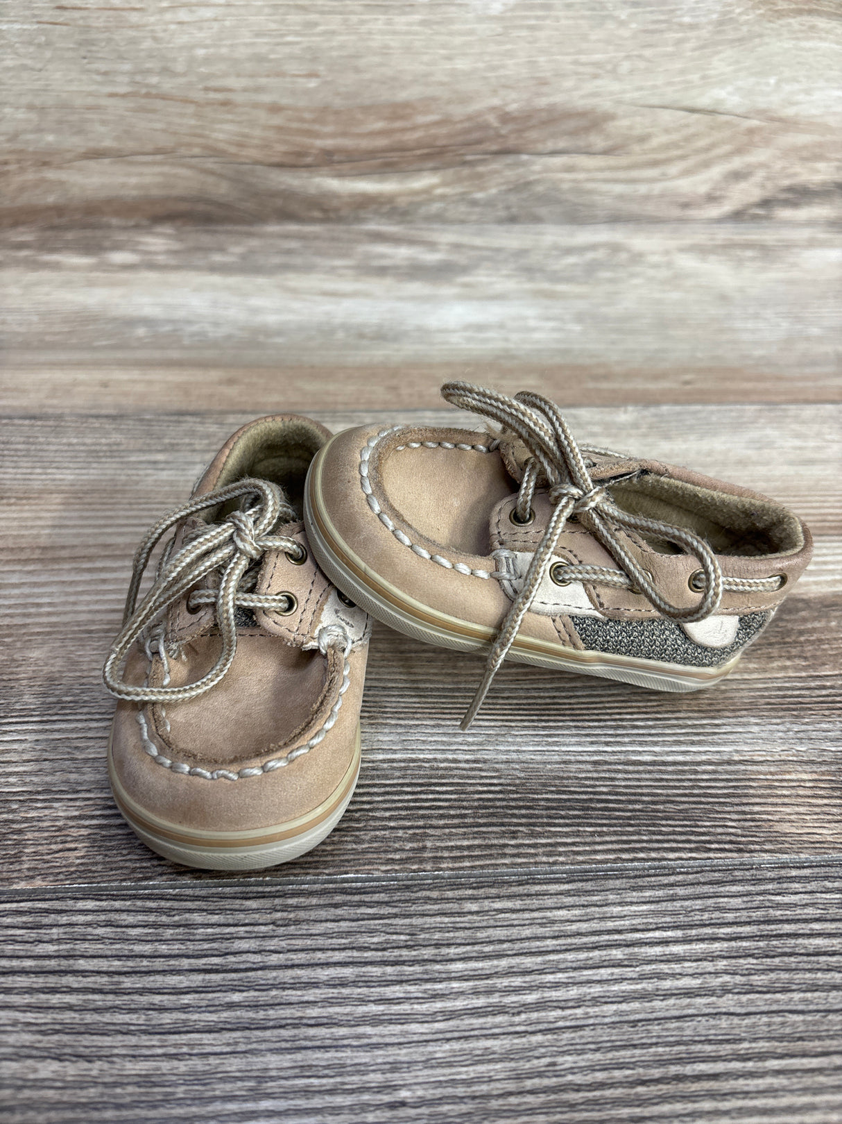 Sperry Bluefish Crib Jr Boat Shoes Tan sz 2c