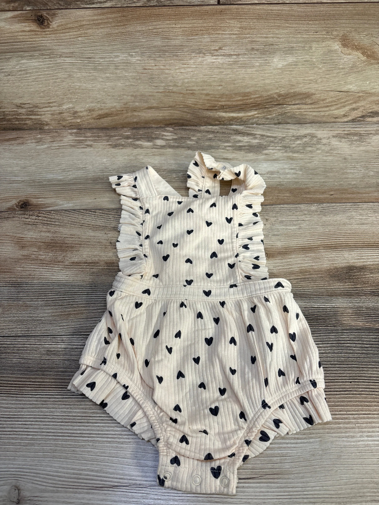 Cat & Jack Heart Bubble Romper Beige sz 18m