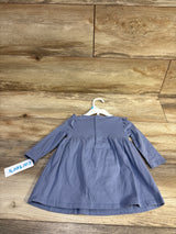 NEW Carter's 2pc Lace Long Sleeve Dress & Bloomers Set Blue sz 6m