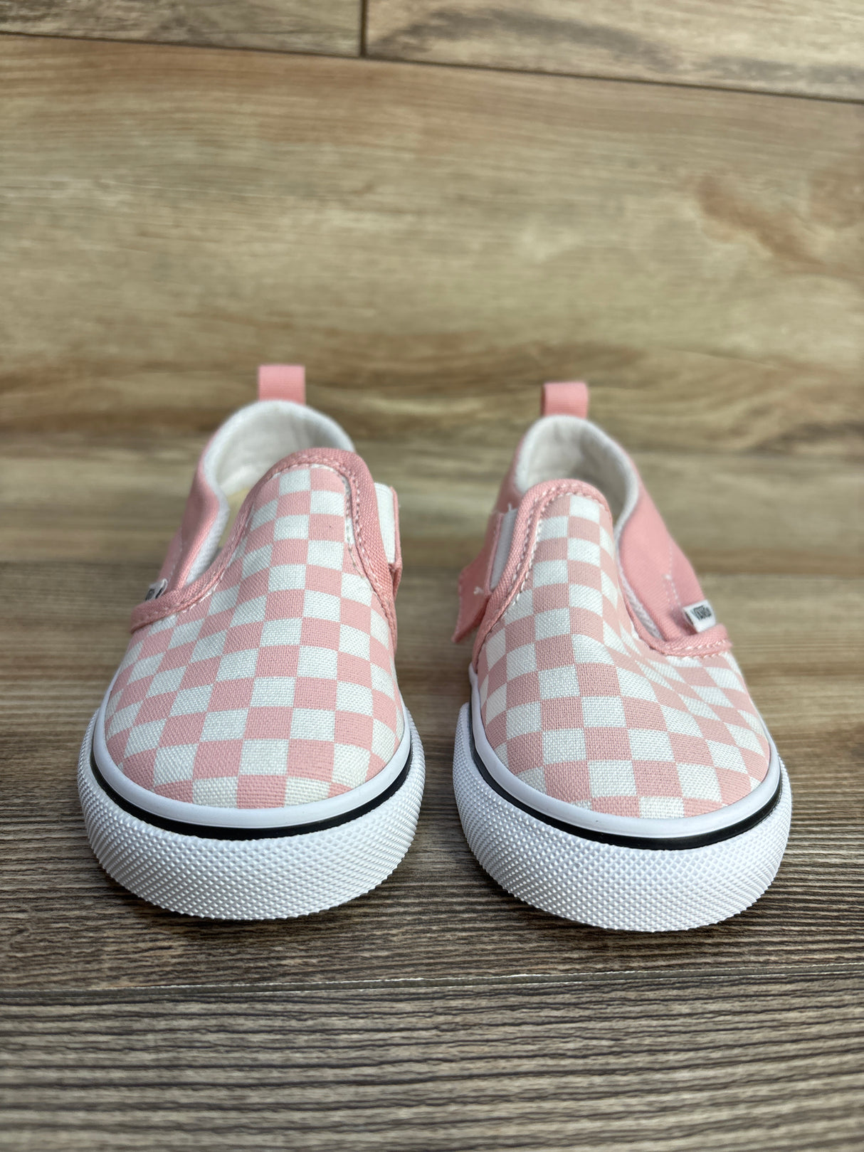 NEW Vans Slip-On V 'Checkerboard Powder Pink' Sneakers sz 8c