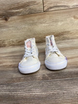Vans Sk8-Hi-Zip Flower Shoes Ivory sz 6c - Me n Mommy To Be