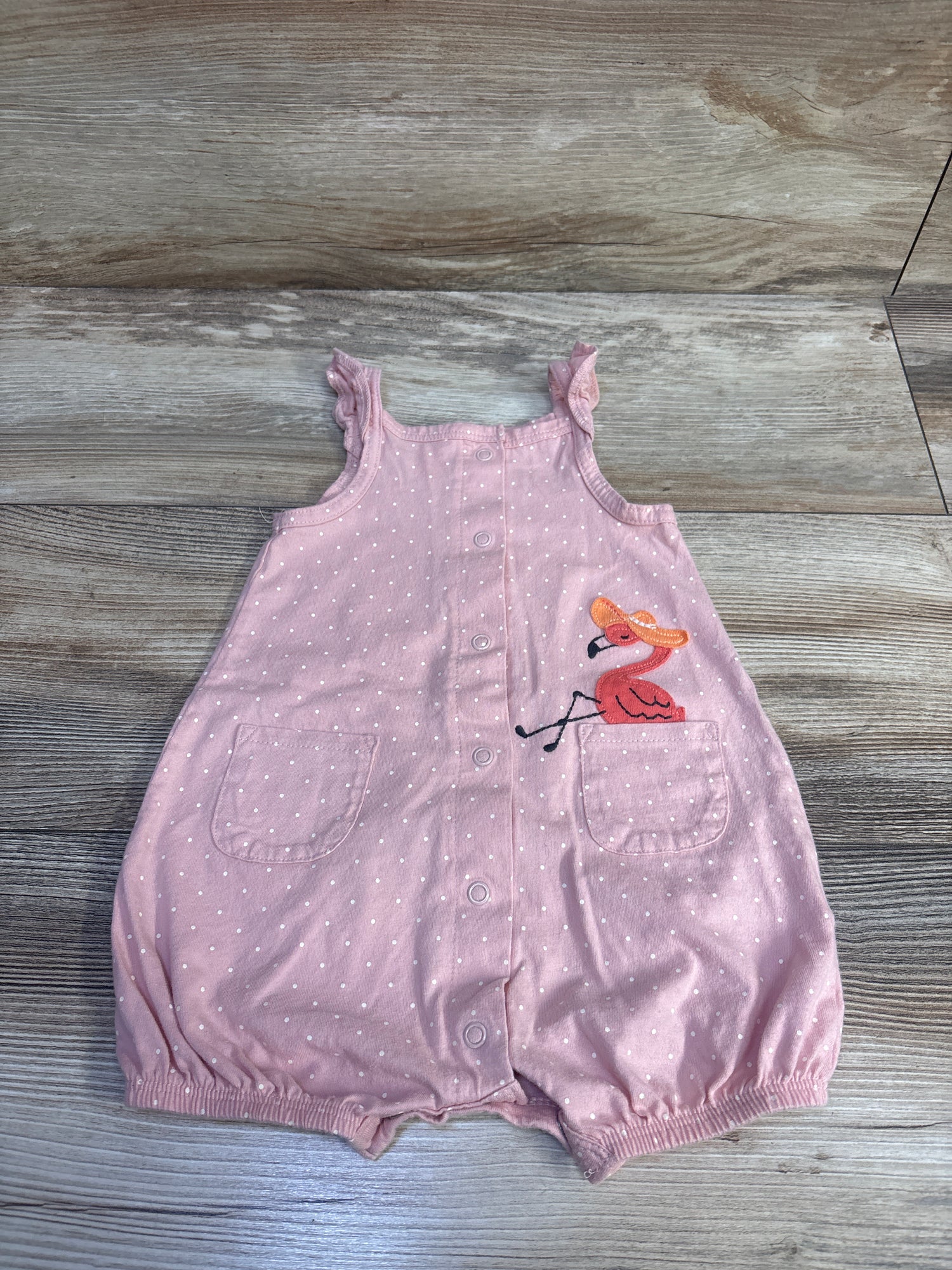 Carter's Polka Dot Tank Romper Pink sz 12m