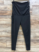 Maternity Ruched Over-Belly Leggings Black sz Large
