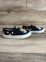 Wonder Nation Baby Shark Canvas Slip-On Sneakers Black sz 7c