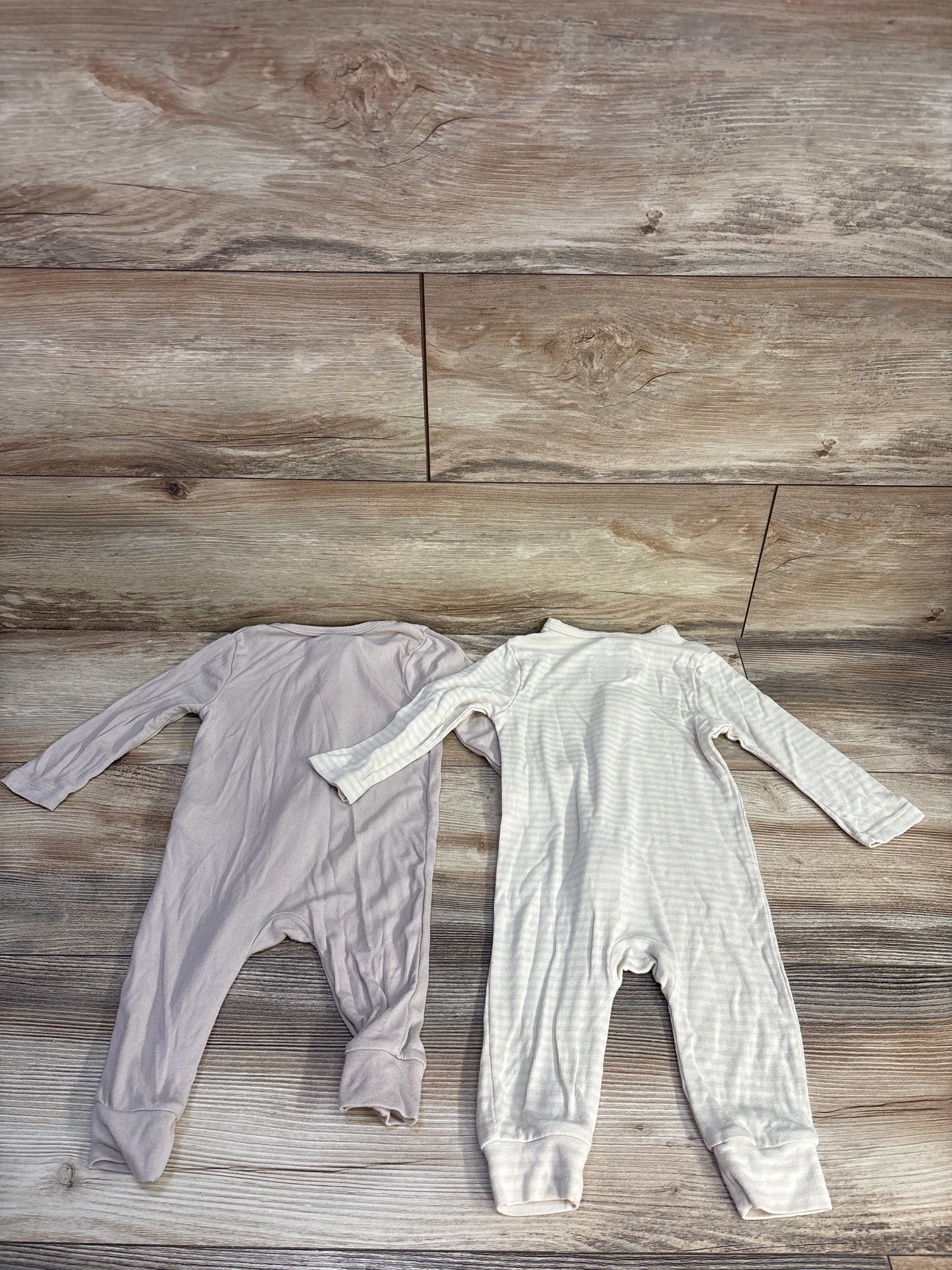 Cloud Island 2pk Soft Modal Footless Sleepers Beige sz 6-9m