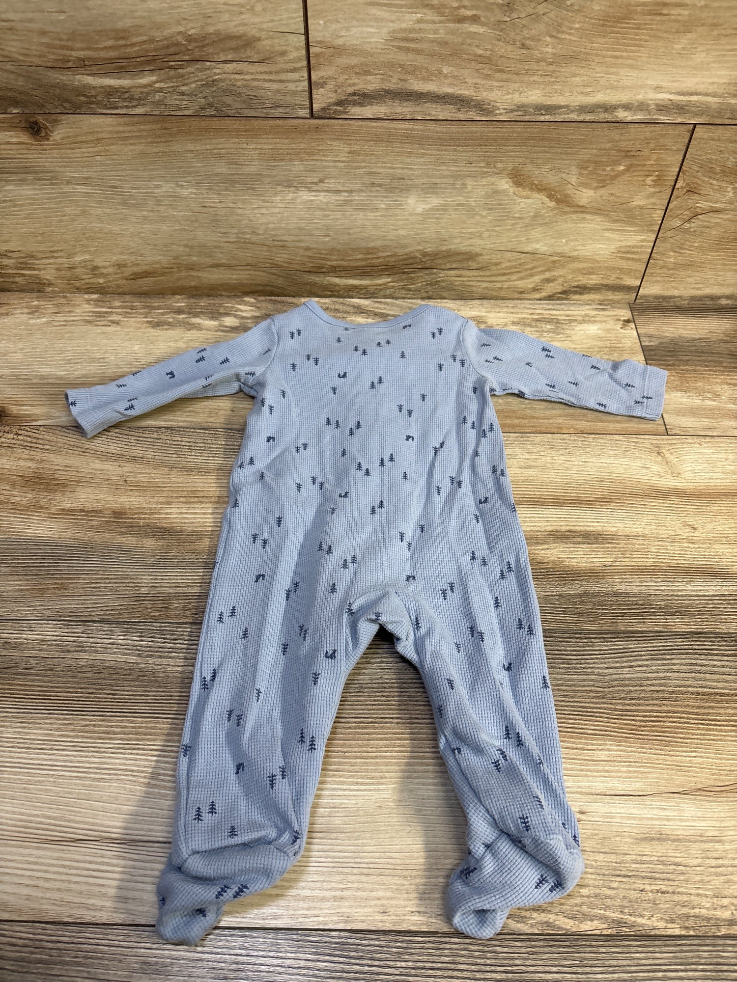 Just One You Waffle Knit Sleeper Blue sz 6m