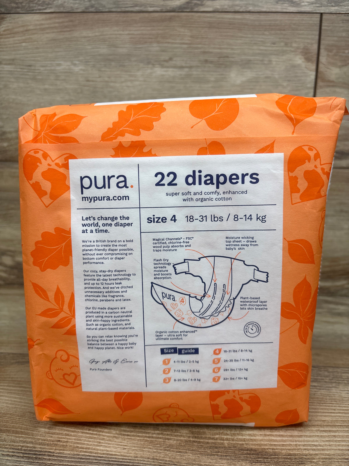 NEW Pura Diapers Size 4 22ct
