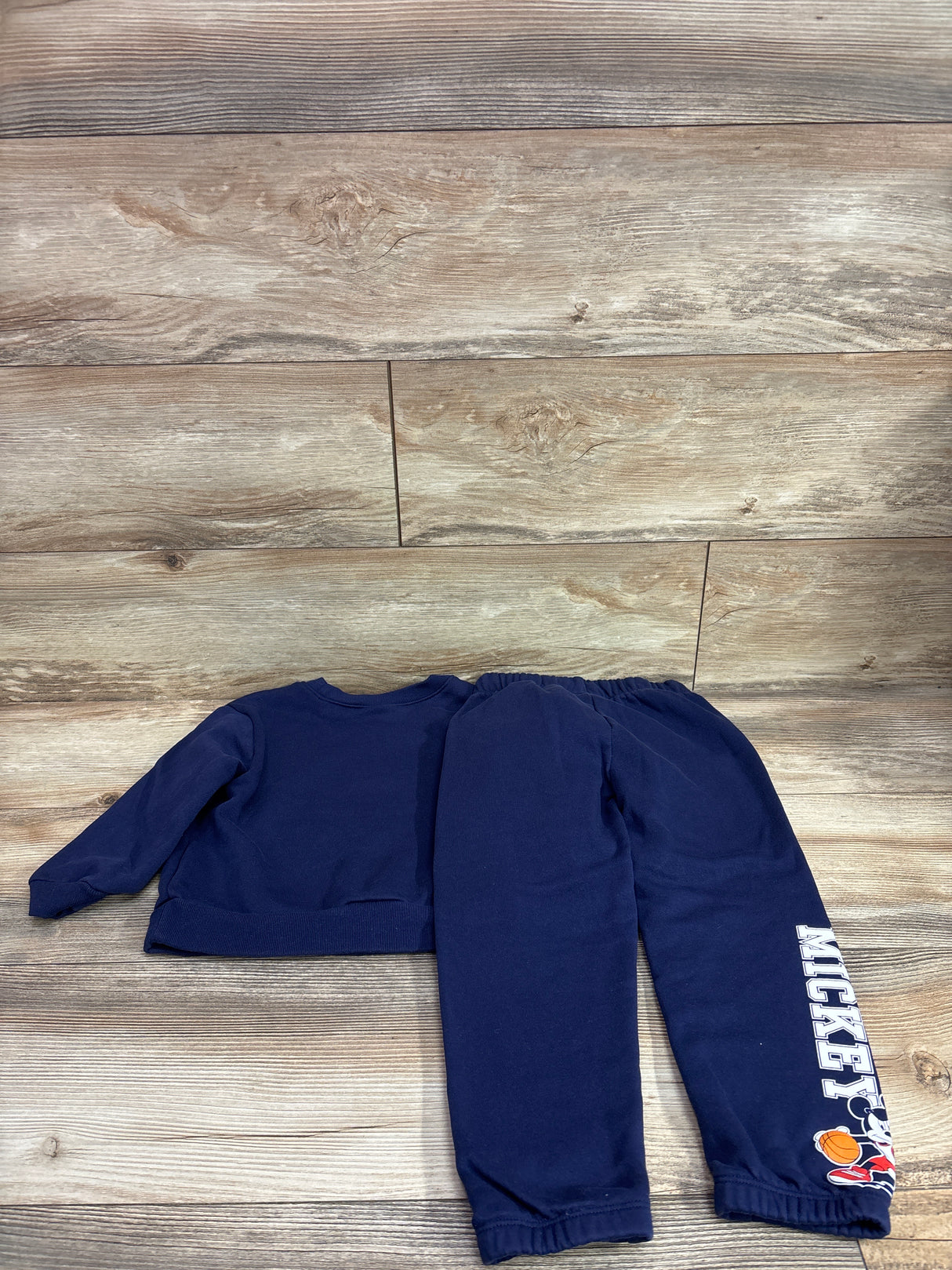 Baby Gap x Disney Mickey Mouse Pullover Sweatshirt & Joggers Navy sz 4T