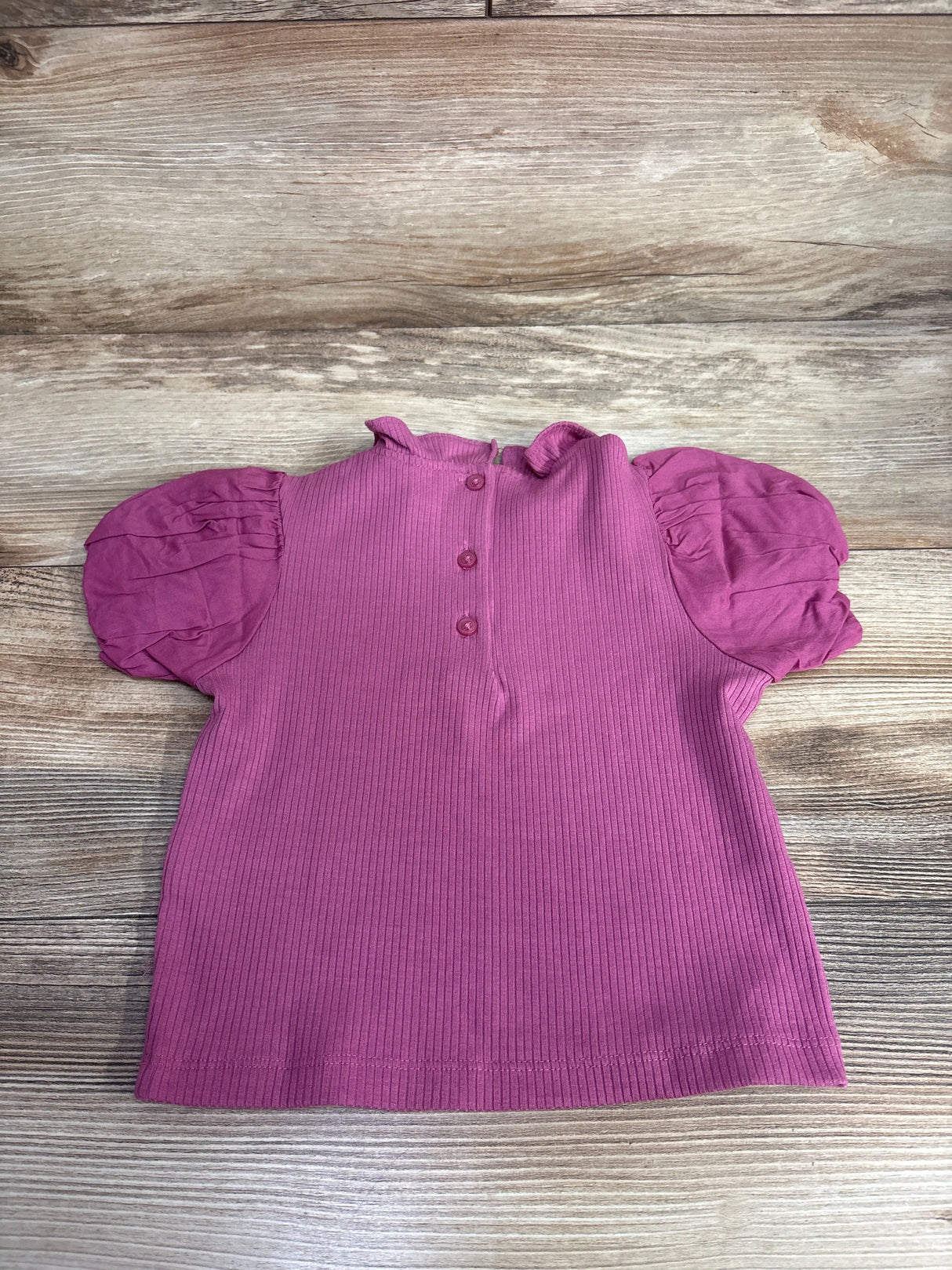 NEW Janie & Jack Ribbed Bubble Sleeve Top Pink sz 4T