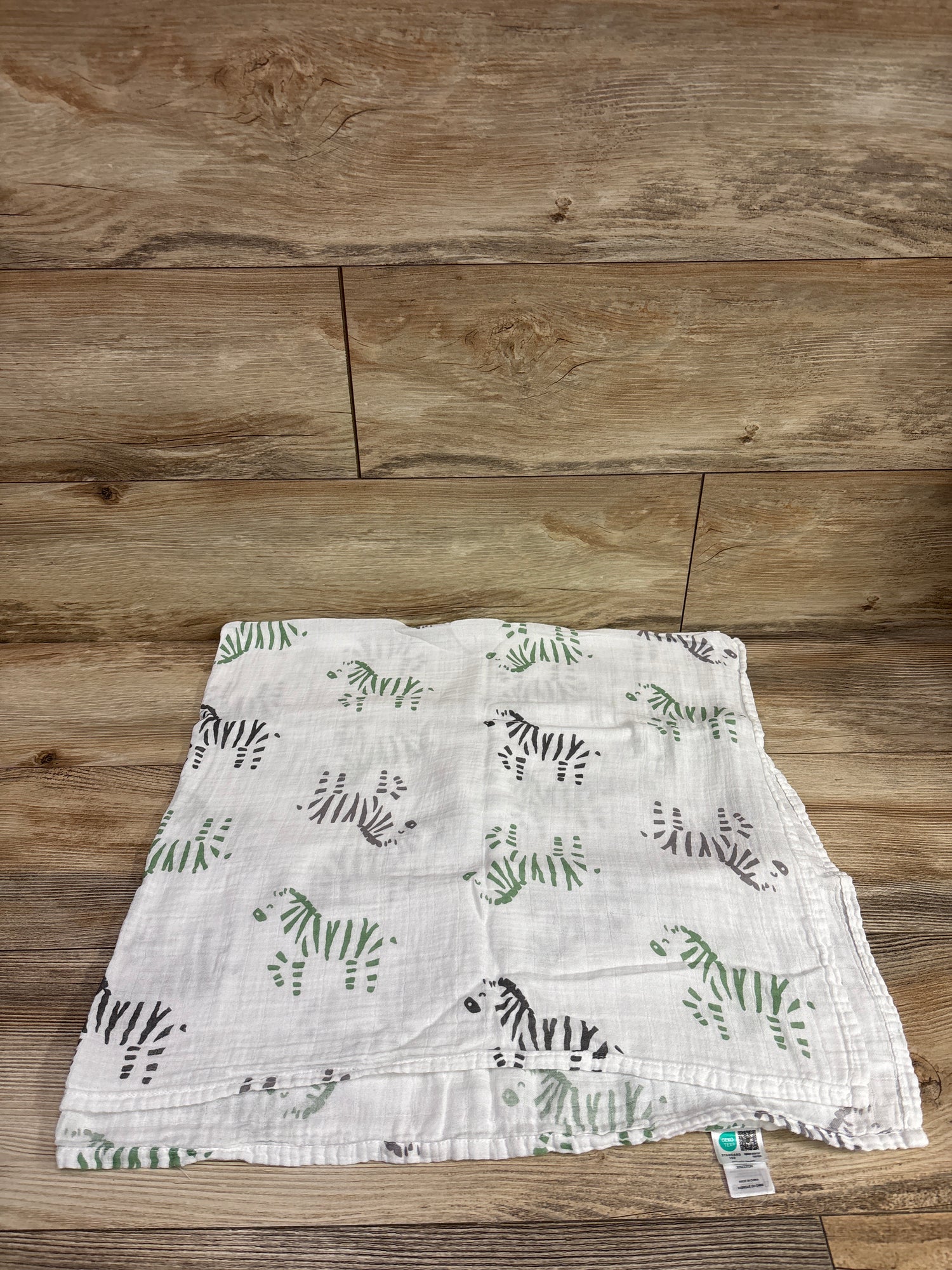 Momcozy Bamboo Swaddle Blanket Zebra Print White 47x47''