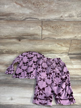 Betsey Johnson 2pc Coat Style Pajama Set Purple sz 24m