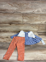 NEW Cat & Jack 3pc Plush Vest Set Blue sz 12m