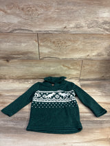 Jumping Beans Xmas Dino Knit Collared Sweater Green sz 2T