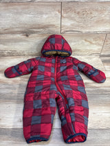 OshKosh Sherpa Lined Checkered Bunting Red sz 3-6m
