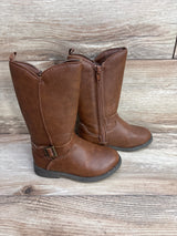 OshKosh Lumi Girls' Riding Boots Brown sz 8c