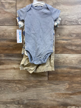 NEW Just One You 3pc Shirt, Shorts, & Bodysuit Set Tan sz 3m