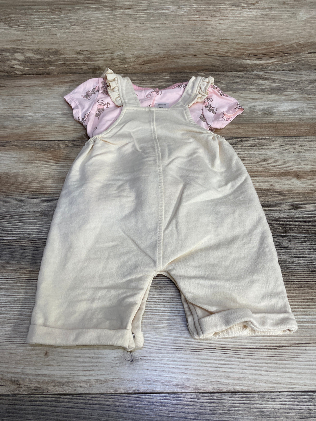 Disney Baby 2pc Minnie Mouse Shirt & Shortall Pink sz 18m