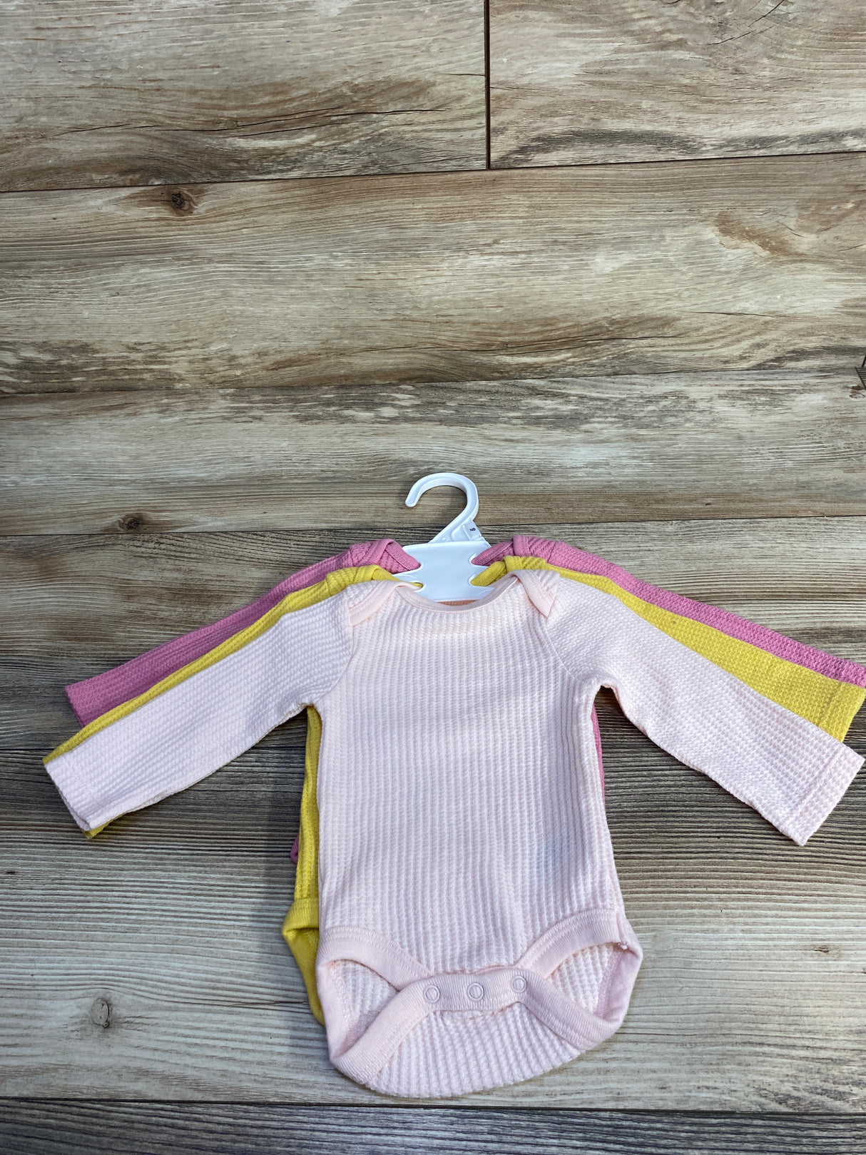 NWOT Cloud Island 3pk Waffle Knit Bodysuits Pink sz Newborn