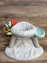 Skip Hop Silver Lining Cloud 2-in-1 Sit-Up Chair & Activity Seat, White/Blue