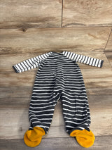 Little Me Velvet Striped Tiger Coverall White sz 6m