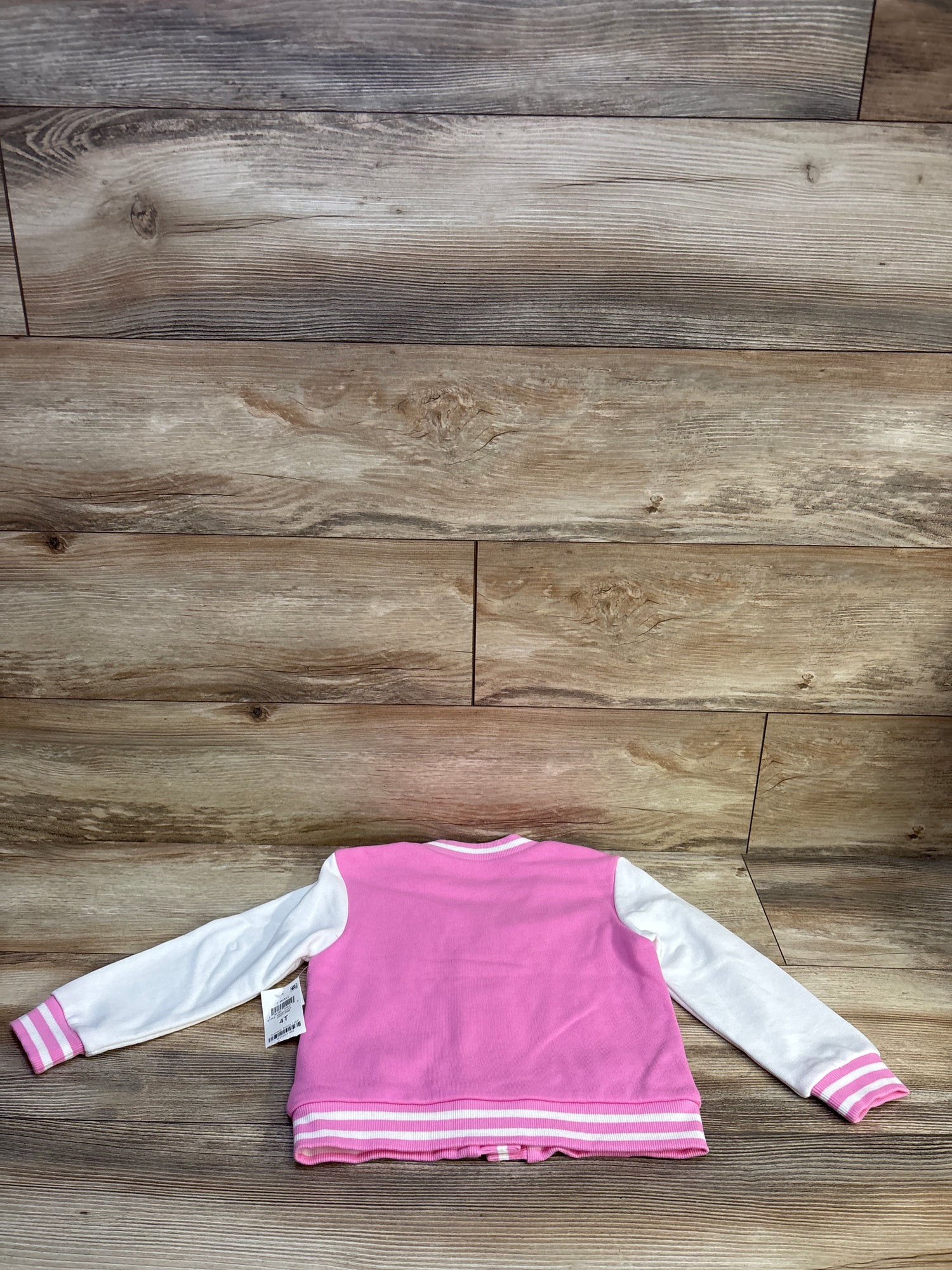 NEW Epic Threads Varsity Cardigan Jacket Pink sz 4T