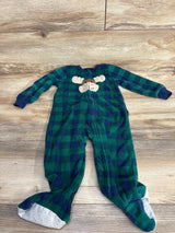 Kids Headquarters Buffalo Print Reindeer Blanket Sleeper Green sz 18m