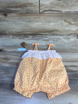NEW Charlotte & Star Eyelet Romper Orange sz 0-3m