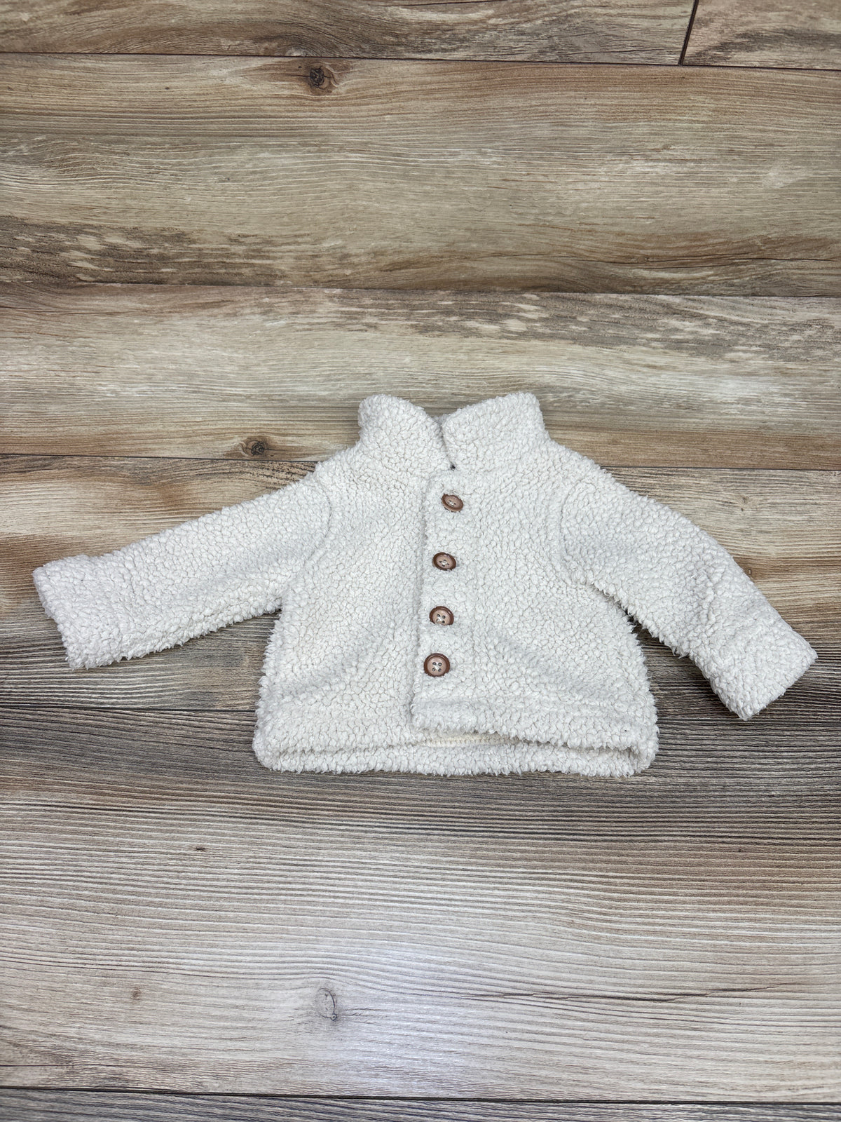 Just One You Sherpa Button Jacket Beige sz Newborn