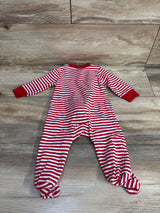Carter's Striped Reindeer Sleeper Red/White sz 6m