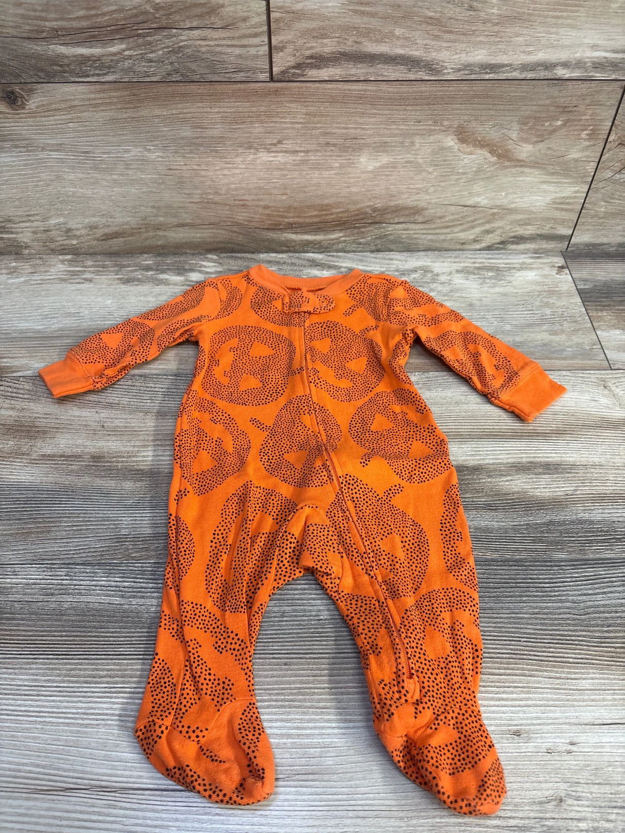 Carter's Pumpkin Print Sleeper Orange sz 3m - Me n Mommy To Be