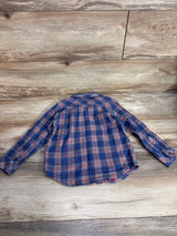 Me & Henry Plaid Long Sleeve Shirt Blue sz 4/5T