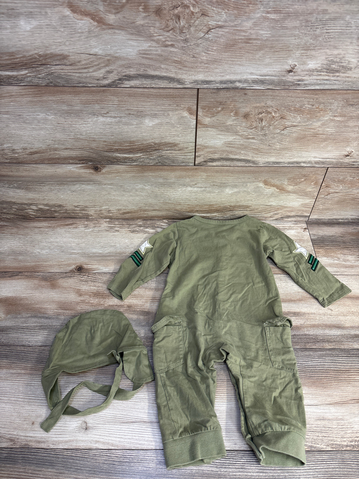 2pc Aviator Baby Pilot Costume Green sz 12-18m