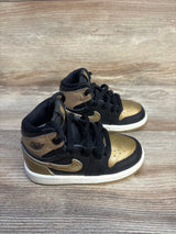 Air Jordan 1 Retro High OG TD 'Black Gold' Sneakers sz 6c
