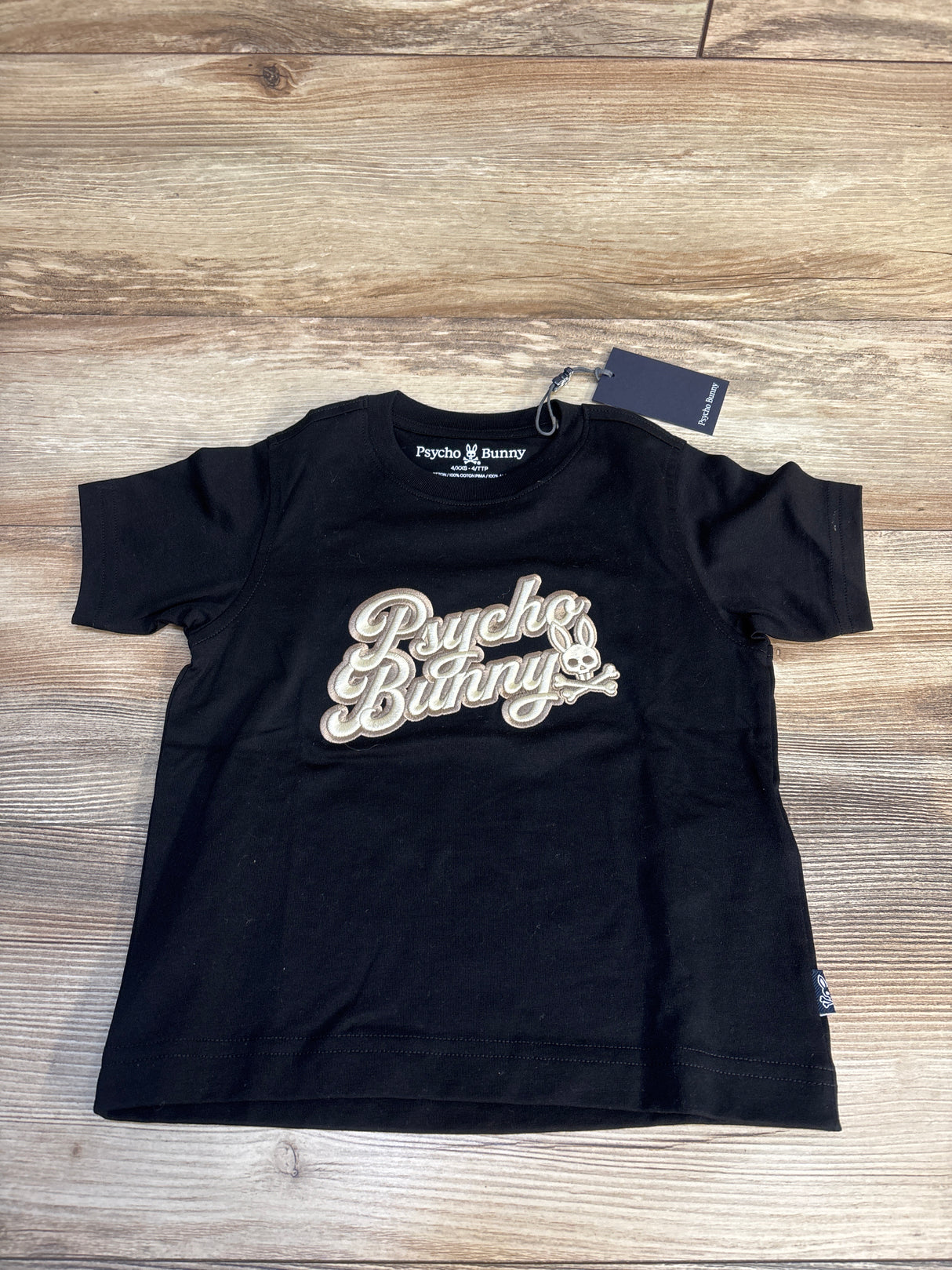 NEW Psycho Bunny Elias Graphic Tee Black sz 4T